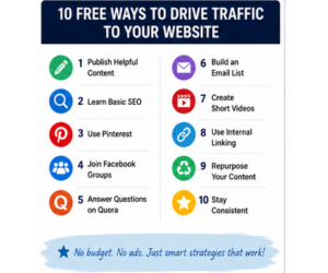 How to drive traffic to your website using free marketing methods