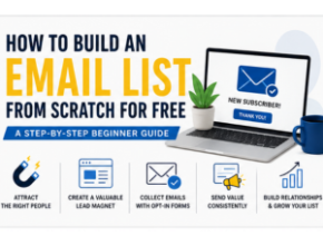 How to build an email list from scratch for free using a simple step-by-step email marketing strategy